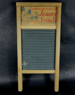 Scanty Handi Washboard Vintage Co Columbus Ohio Wash Board 18 " X 8 1/2 "