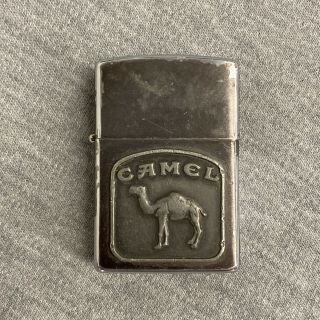 Vintage Camel Zippo Lighter Silver Plate Pewter Beast Emblem I Viii 1997