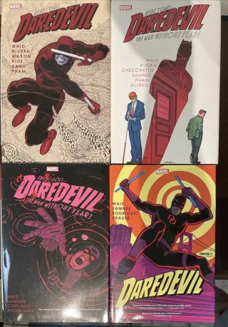 Daredevil By Mark Waid Deluxe Oversized Hardcover Volumes 1,  2,  3,  & 4.