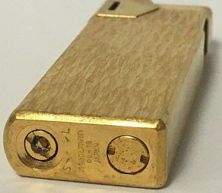 Vintage Maruman Gold Colored Butane Torch Lighter DL - 18 Japan Collectible 3