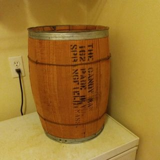 Small 18 " Antique Primitive Wooden General Store Barrel Keg