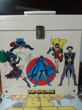Vintage 1976 - 77 Dc Comics Record 12 " Lp Carrying Case Batman Catwoman Supercase