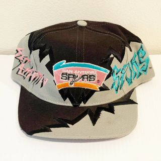 Vintage San Antonio Spurs Drew Pearson Snapback Hat Graffiti Shockwave 90s Nba