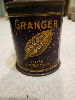 Vintage Antique Advertising Granger Pipe Tobacco Tin Pointer Hunting Dog 2