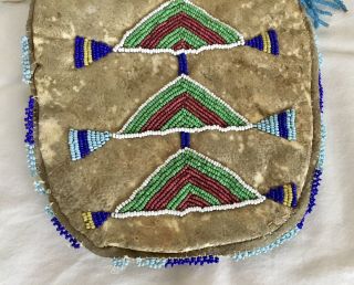 Vintage Native American Medicine Bag Pouch Beaded 3