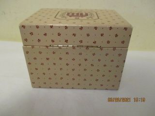 Vintage Avon Country Christmas Recipe Box w/Recipe Cards Still 3
