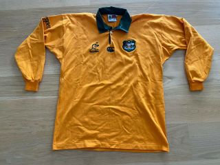 Vintage Wallabies Ls Shirt Jersey Sz Xl By Canterbury (australia Rugby Union)