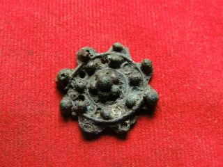 Ancient Bronze Seal From The Viking Ring 10th - 12th Centuries