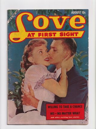 Love At First Sight 23 Golden Age Romance Photo Cover Ace Magazines 1953