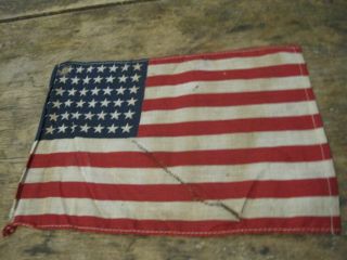 Old Primitive Red White Blue 48 Stars Usa Cloth Flag American Country Find Aafa