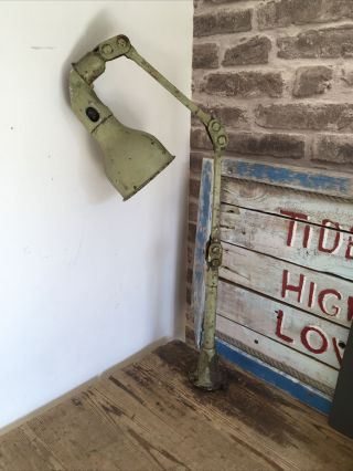 Mek - Elek 3 Arm Vintage Factory Machinist Industrial Wall/clamp Lamp