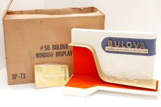 Bulova Watch Countertop Display Advertising Vintage Retro Mid Century Nos