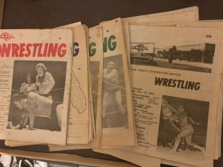 Nwa Vintage Wrestling Programs (50) Miami Beach 1971 - 1975