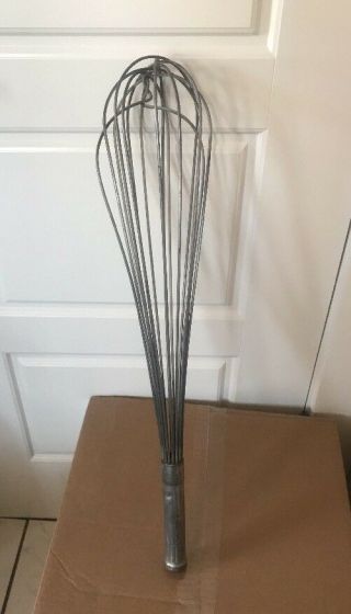 Giant Vintage Commercial Bakery Whisk 2 Foot Long