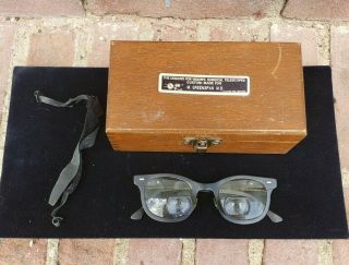Vintage Designs For Visions Surgical Telescopes Loupes Glasses Wood Box Custom