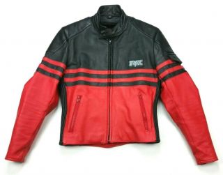 Vintage Fox Racing Moto - X Leather Red Black W/ Liner Street Jacket Medium