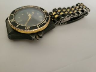 Heuer 1000 980.  029 Black Coral Two - tone FOR PARTS/REPAIR ONLY pre - Tag Vintage 3