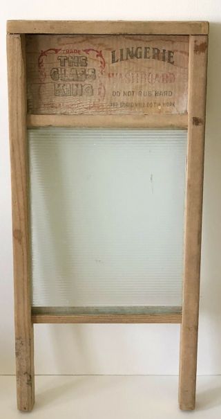 Antique The Glass King Lingerie Washboard National 863 Chicago Saginaw Memphis