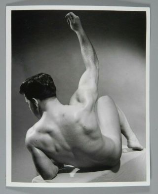 Male Nude Studio Pose,  Western Photography Guild,  Don Whitman,  4x5
