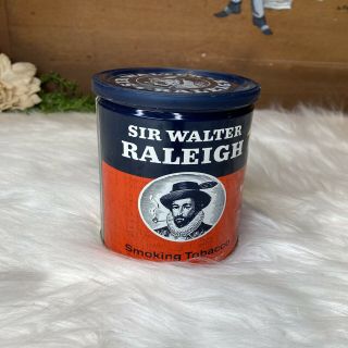Vintage Sir Walter Raleigh Tobacco Can With Lid Louisville,  Kentucky Usa