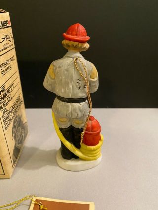Emmett Kelly Jr Clown Fireman Porcelain Figure Flambro Christmas Ornament W/box 3