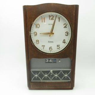 Parts/repair Vtg Seiko Sonola Transistor Wall Clock W/ Pendulum Mcm Mid Century