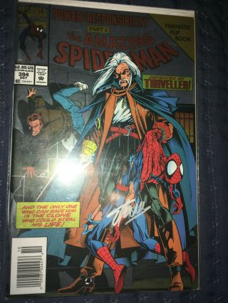 Spider - Man 394 Signed Stan Lee No Foil Cover
