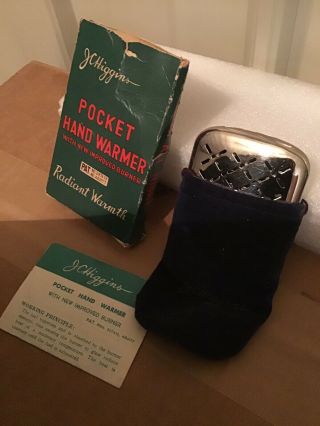 Vintage Jc Higgins Pocket Hand Warmer Set.  Sears,  Roebuck And Co.
