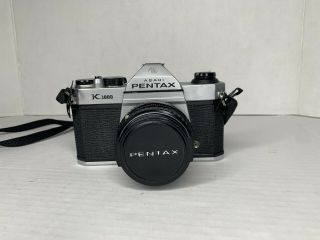 Vintage Asahi Pentax K1000 35mm Film Camera Smc Pentax - M 1:1.  7 50mm Lens
