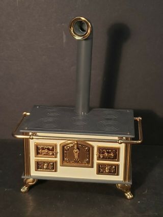 Bodo Hennig Oven Stove Dollhouse Miniature 1:12 Antique Style 4.  75x3x2.  75 "