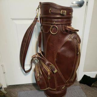 Vintage Ram Staff Golf Bag 6 Way 10 Inch Top With Rain Cover.  Gb065