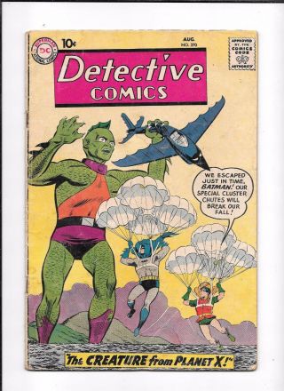Detective Comics 270 == Vg - The Creature From Planet X Dc Comics 1959