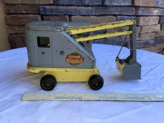 Vintage Marx Lumar Contractors Automatic Scoop Power Shovel Pressed Steel Toy