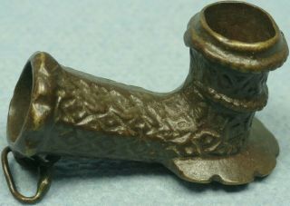 18th C.  Ottoman Bronze Tobacco Smoking Pipe