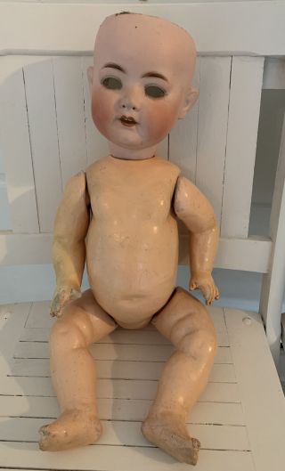 Large 22 Inch Heubach Kopplesdorf Baby Doll Bisque Head Composition Body 320 Tlc