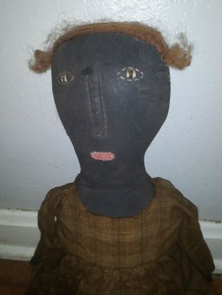 Primitive Black Folk Art Doll 28 Inches