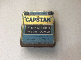Capstan Ready Rubbed Fine Cut Tobacco Tin Australia