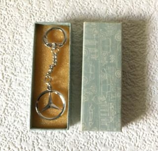 Vintage Mercedes Benz Keychain 835/925 Silver Fob Box Made In Germany