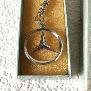 Vintage Mercedes Benz Keychain 835/925 Silver Fob Box Made in Germany 2
