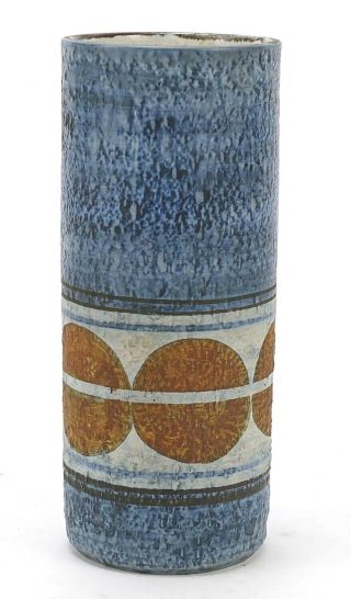 Vintage Troika Pottery Cylinder Vase - Anne Lewis 1969 - 72