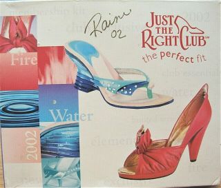 Just The Right Shoe - Fire & Water Set From The Elements Series - Signed Box