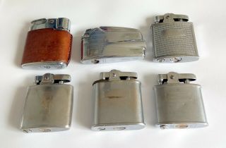 Joblot 6 Vintage Ronson Lighters Spares/repair 4 Petrol 2 Gas