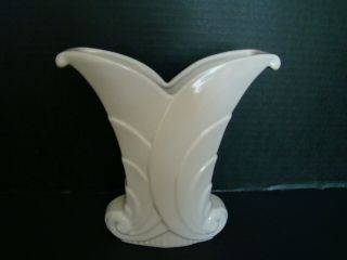 Vintage Abingdon U.  S.  A.  512 Art Deco Design White Vase