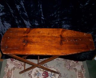 Antique Vintage Folding Wooden Ironing Board Small