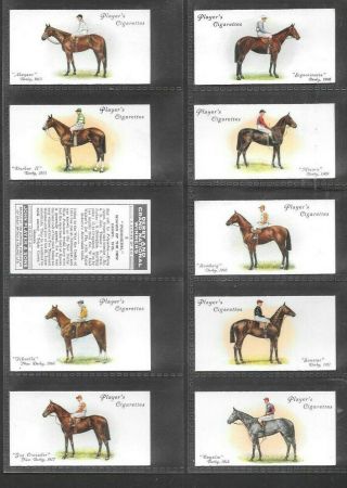 Player 1933 (sports) Full 50 Card Set  Derby & Grand National Winners