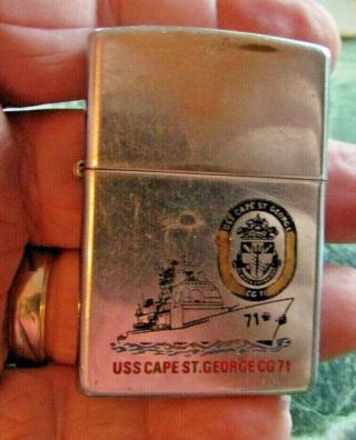1998 Zippo Lighter - Uss Cape St.  George Cg71
