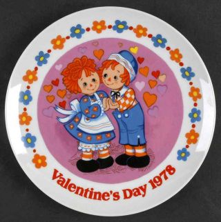 Schmid Raggedy Ann & Andy Valentines Plate As Time Goes By - 1 79870