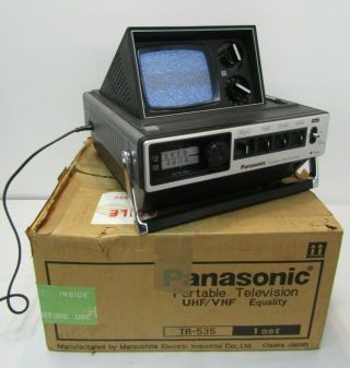 Vintage Panasonic Tr - 535 Portable Tv Television Am/fm Radio Uhf/vhf,  Or