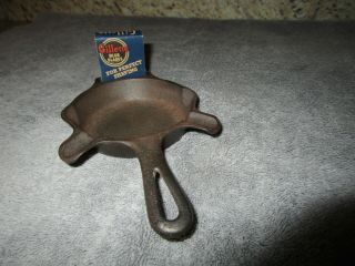 Vintage Griswold Ashtray W/ Match Holder On The End - 4 " X 4 " W/ 2 3/4 " Handle