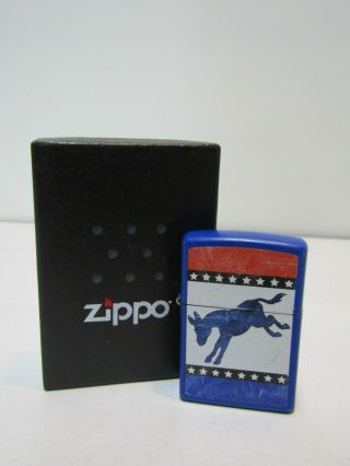 Zippo Lighter J 15 Made In Usa Zippo Democrat Wind Proof Lighter,  Box Gr